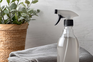 Minimalist home cleaning concept, a Background Photo by MistyDay