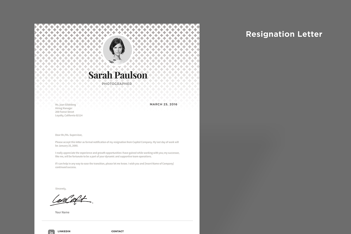 Resignation Letter Template, a Resume Template by ariodsgn (Photo 2 of 2)