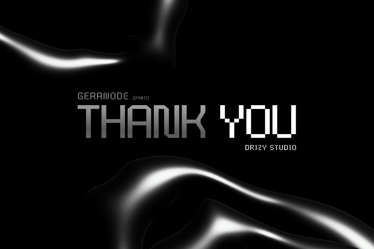 Geranode - Techno Display Pixel Font, a Sans Serif Font by Drizy (Photo 9 of 9)