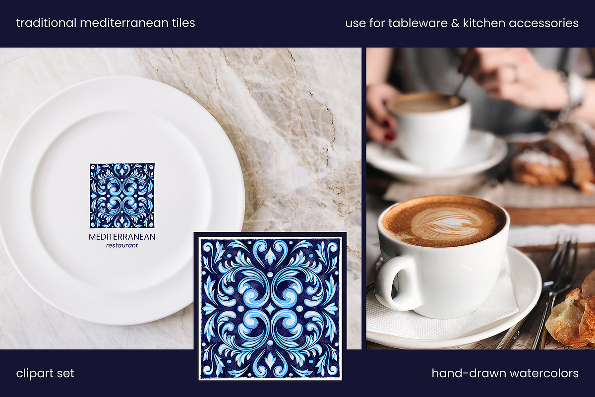 Traditional Mediterranean Tiles SET1, an Object Illustration by ilonitta (Photo 5 of 9)