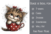 Cute Cat Clipart Bundle, an Illustration by Pixels.Craft (Thumbnail 3 of 6)