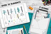 Friendly Forest | Pattens&Graphics, a Pattern Graphic by Daria Miazhevich (Thumbnail 2 of 6)