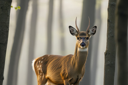 Spring Forest with Roe Deer, an Animal Photo by Virgo Studio