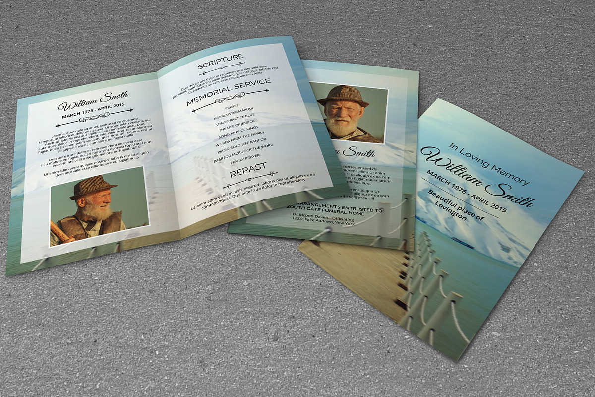 Funeral Program Template-V281, a Brochure Template by Template Shop (Photo 3 of 4)