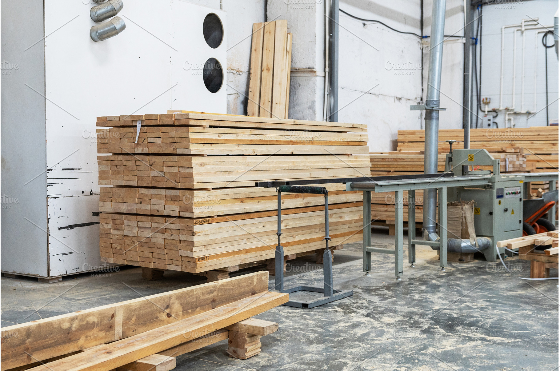 Furniture factory workshop with wood, an Industrial Photo by Jan Jack Russo Media