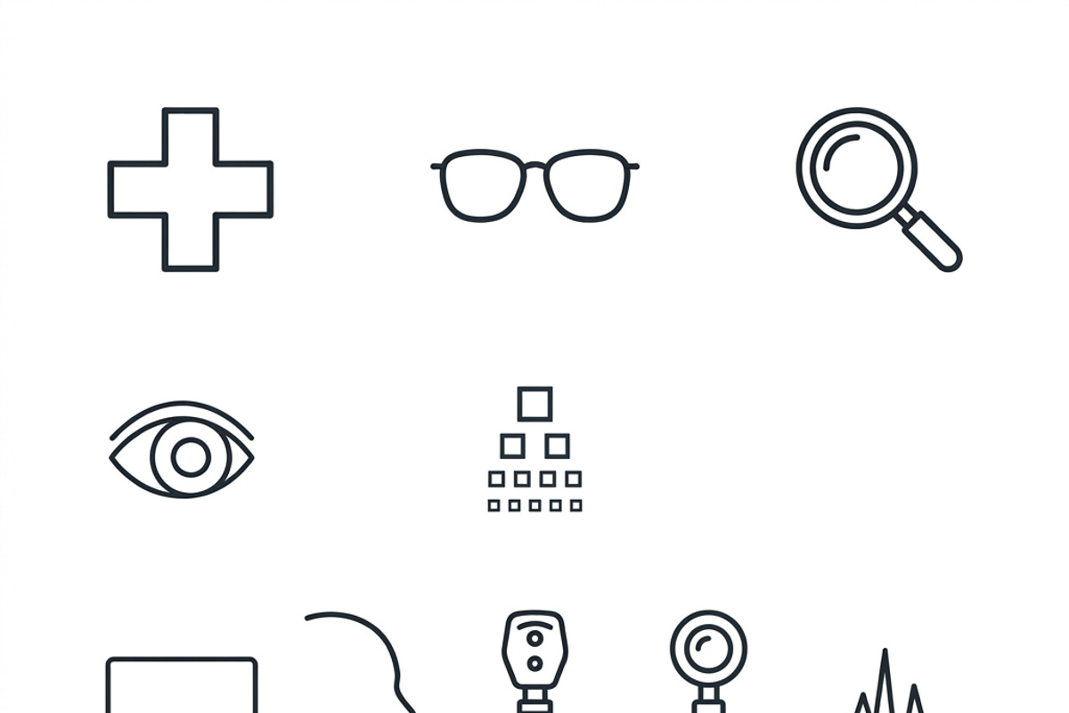 Bundles Set Optical Store Icons, an Outline Icon by adenpinkstore (Photo 24 of 44)