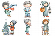 Holiday Kids Clipart Bundle, an Illustration by Daily.Designs (Thumbnail 3 of 5)