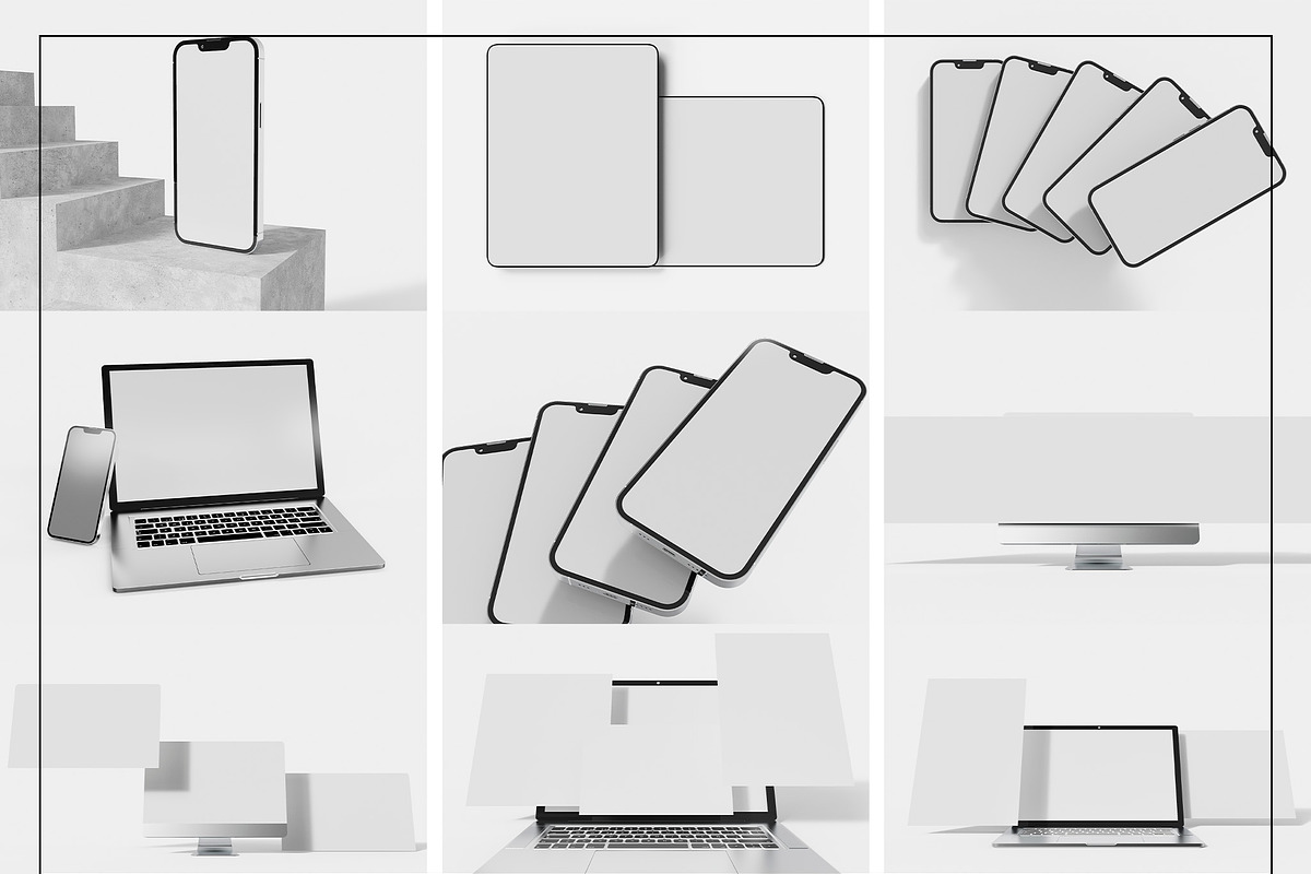 Laptop & Phone Screen Mockup Bundle, a Mac Mockup by Mego-studio (Photo 7 of 11)