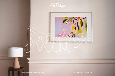 Horizontal Rose gold Frame Mockup