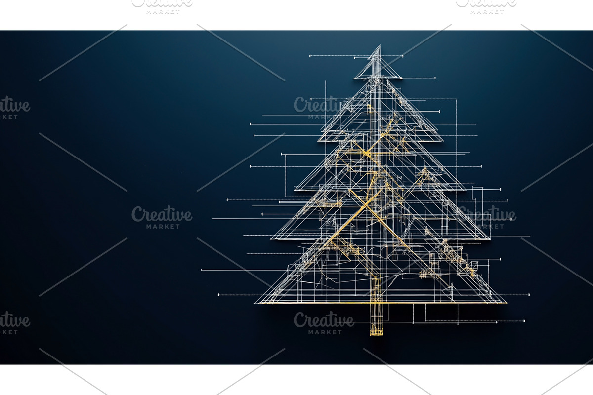 Abstract schematic design of a, an Illustration by Sergey Kotenev