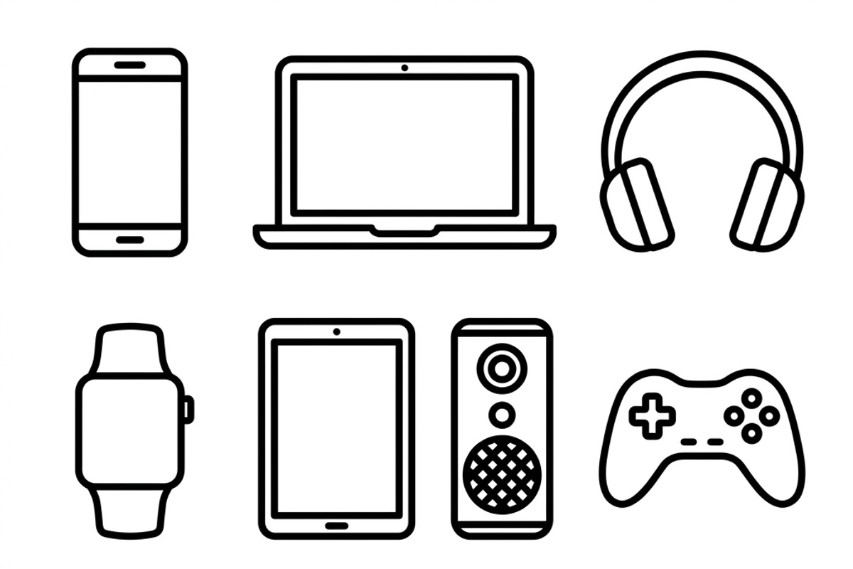 43 Everyday Electronics Icon Set, an Outline Icon by adenpinkstore (Photo 1 of 5)