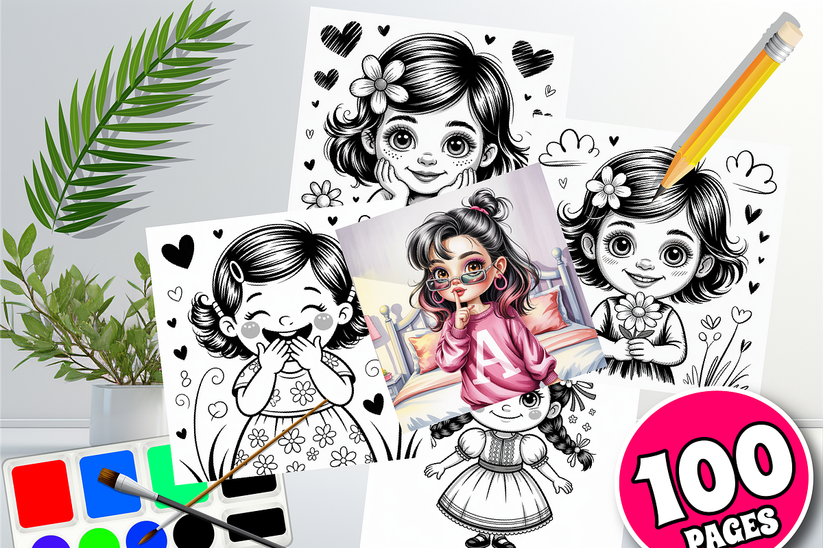 Girl With a Playful Expression Color, an Education Illustration by Design Zone (Photo 1 of 8)