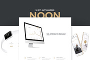 Noon UI Kit - App Landing, an UI Kit Template by UIMint (Thumbnail 1 of 7)