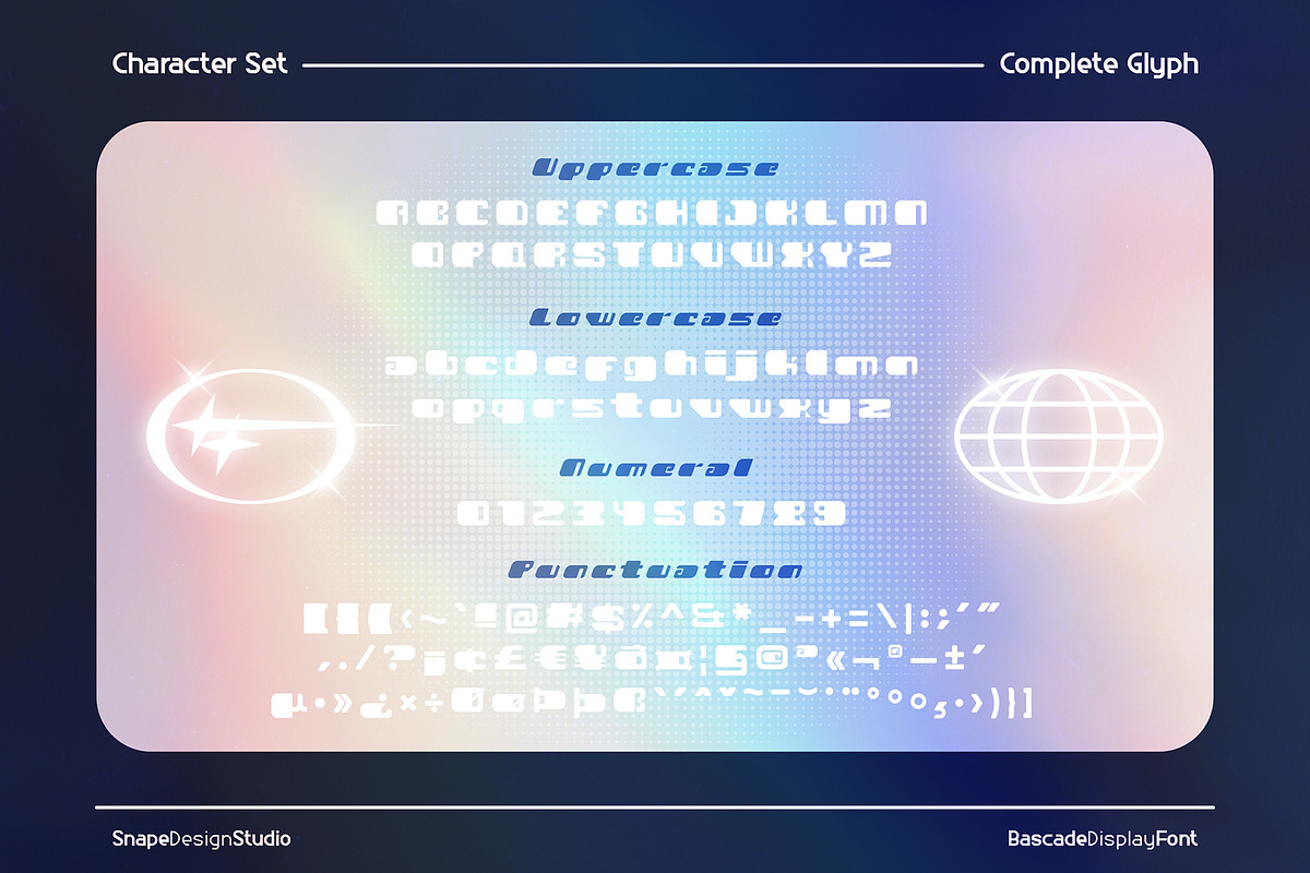 Bascade - Y2K Font, a Font by Snape Design Studio (Photo 2 of 5)