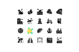 Indonesia Glyph Icons Set