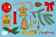 Merry Christmas Design Set, a Decorative Illustration by DeepFuze (Thumbnail 2 of 9)