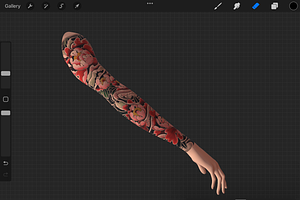 Procreate 3d Model - Left Arm Female