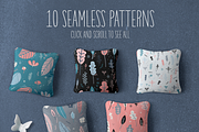 Gentle Garden Patterns & Elements, a Pattern Graphic by Uniyok (Thumbnail 2 of 7)