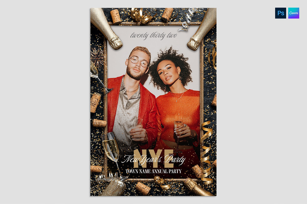 NYE Party Flyer Template, a Flyer Template by BrandPacks (Photo 3 of 3)