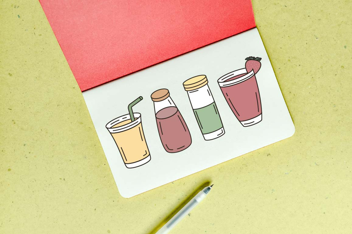 22 Tasty Fast Food with Drink, a Food Illustration by jongcreative (Photo 3 of 5)