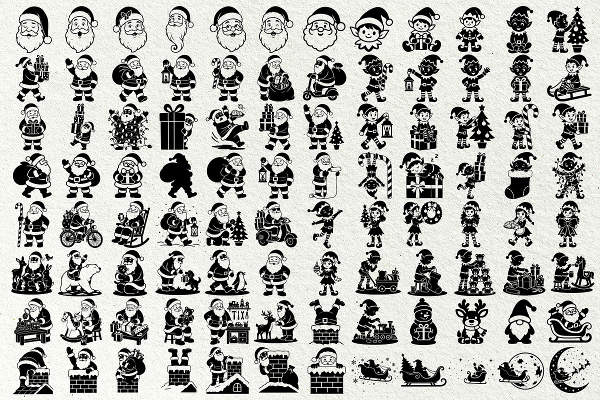 Christmas SVG Clipart Bundle, a Seasonal Illustration by DENIDigitalArtSudio (Photo 4 of 14)