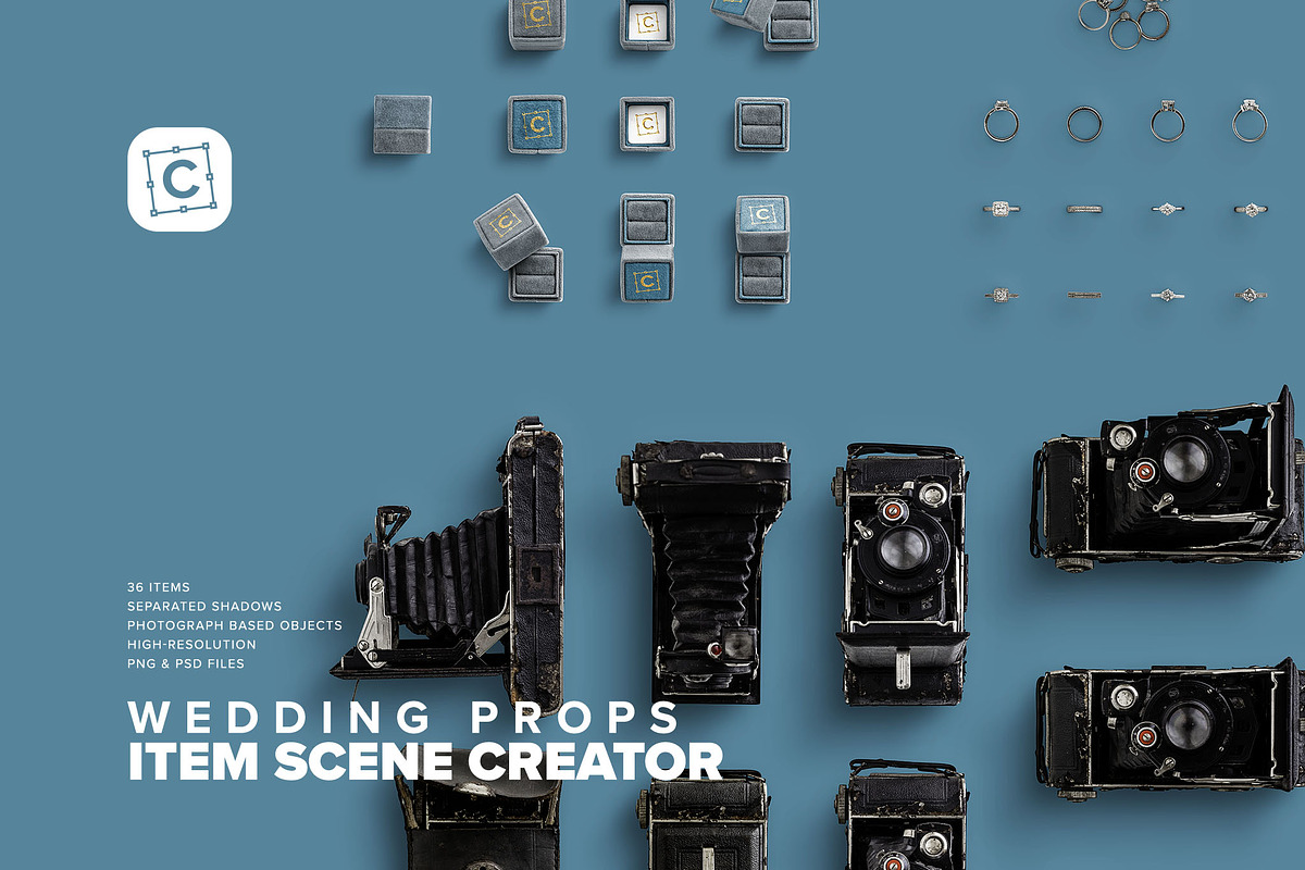 Wedding Props Scene Creator, a Product Mockup by Custom Scene (Photo 1 of 5)