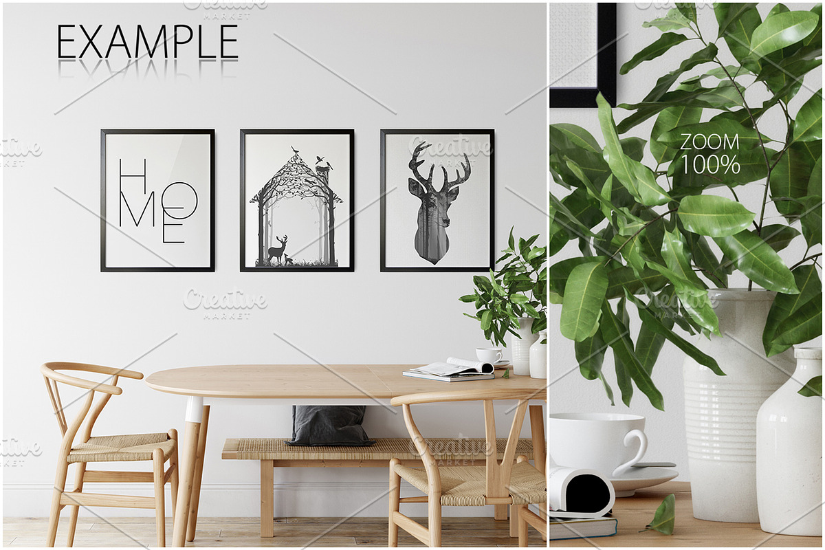 Frames & Walls Scandinavian Bundle-4, a Household Mockup by Yuri-U (Photo 23 of 38)
