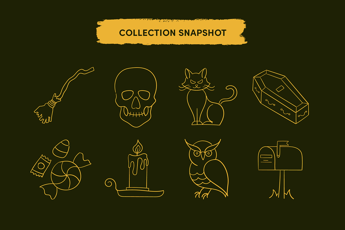 Spooky Halloween Icons, an Outline Icon by Caroline Mackay (Photo 2 of 8)