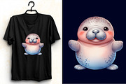 Cute Baby Watercolor Manatees Sublim, an Illustration by SVGArt (Thumbnail 4 of 8)