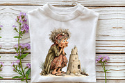 Funny Granny Beach Clipart PNG, an Illustration by OK Design (Thumbnail 5 of 6)