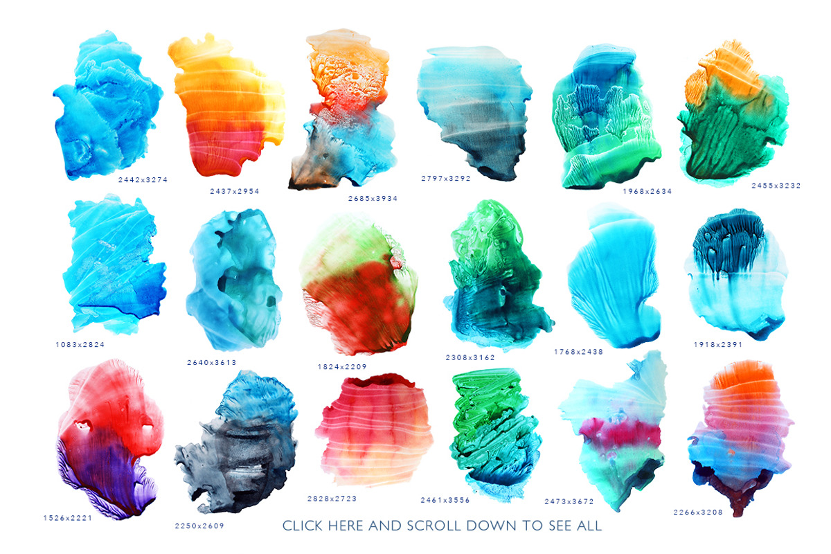 Big watercolor monotypes pack., a Texture Graphic by Asya Mix (Photo 3 of 11)