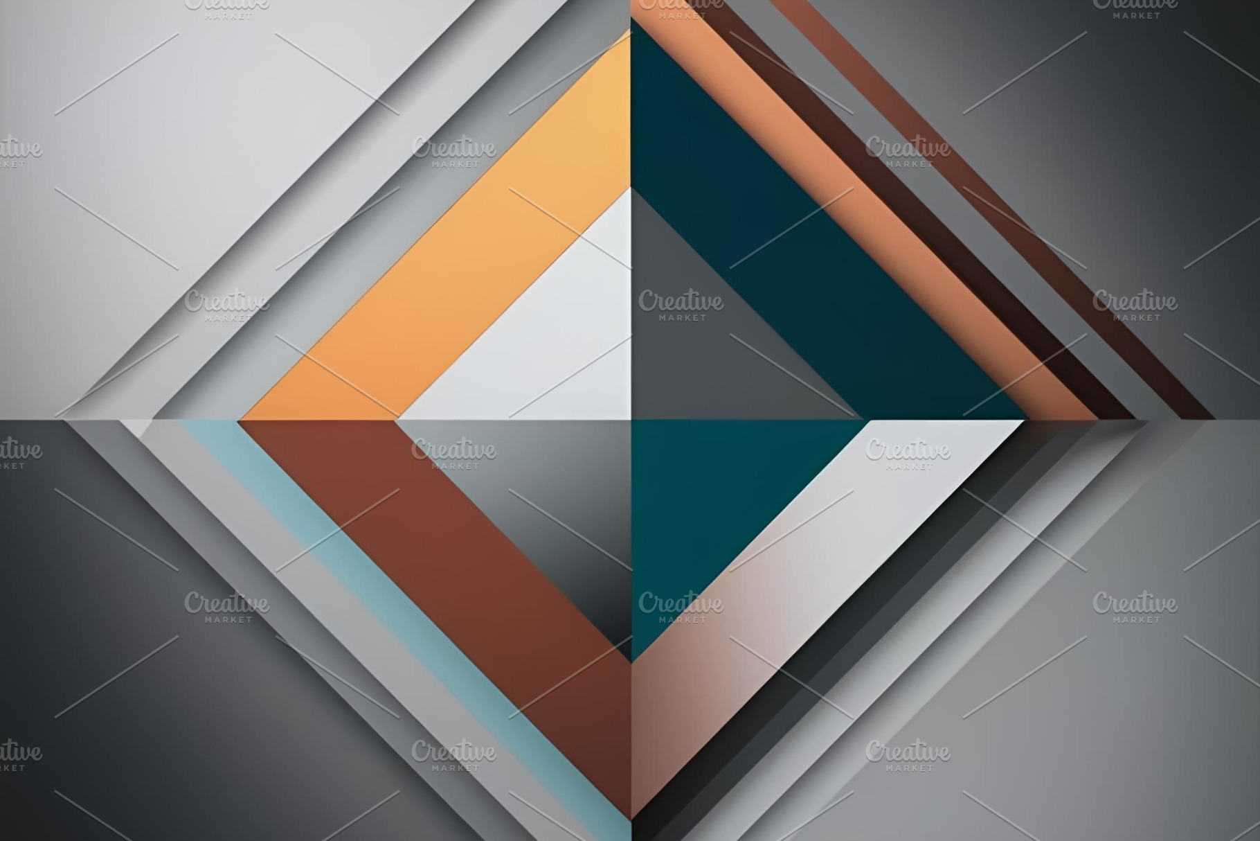 Grey and orange diamond abstract, an Abstract Photo by ComfortQ