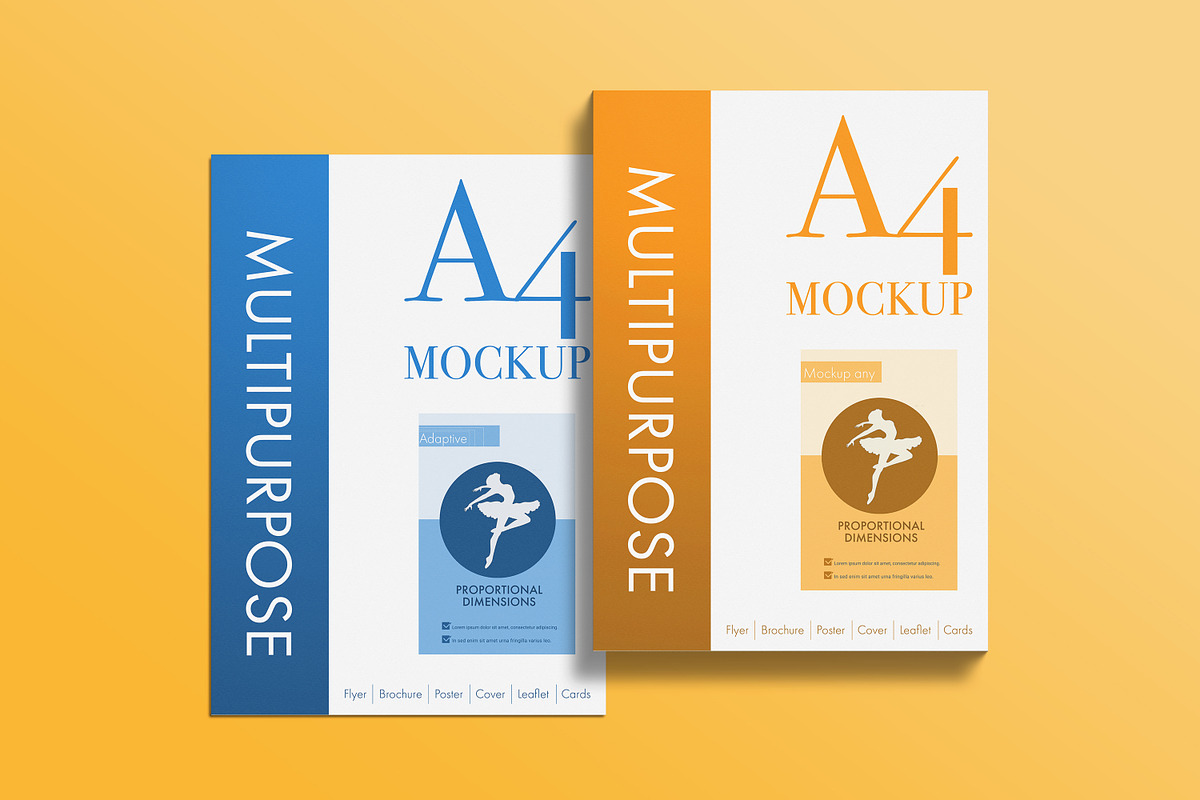 Multipurpose Posters flat Mocup, a Print Template by CleanLines