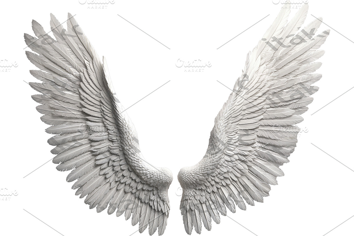 set of photorealistic angel wings, an Object Graphic by itakdalee (Photo 7 of 11)