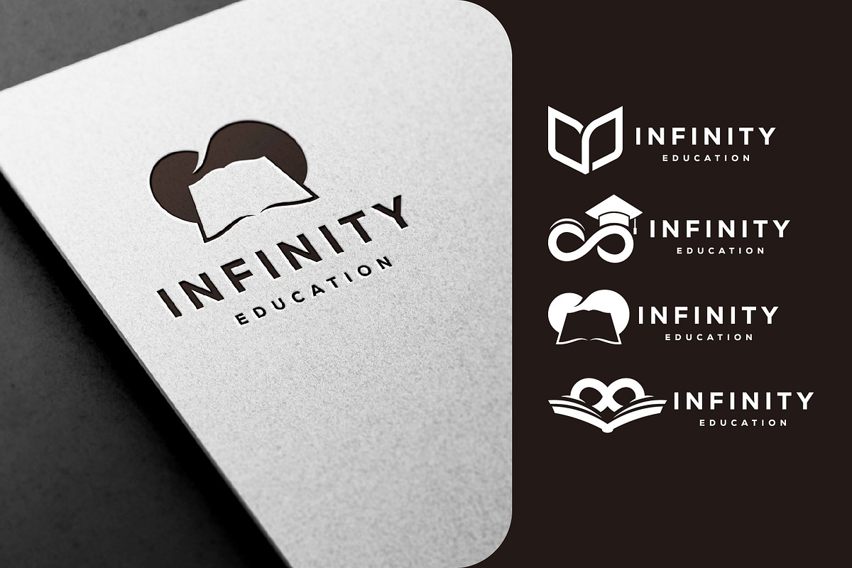 Set of Infinity Education logo, a Branding & Logo Template by Lucky ...