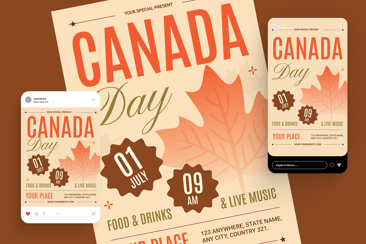 Celebrate Canada Day Flyer Set, a Flyer Template by Annora Studio (Photo 2 of 6)