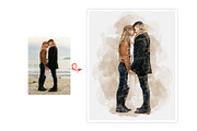 Watercolors Couple's Dreamy Painting, an Action Add-On by MRI STUDIO (Thumbnail 8 of 26)