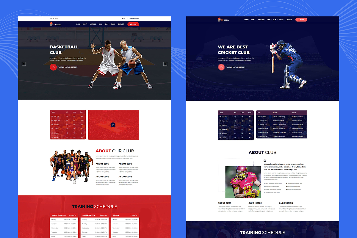 Sporcia-Sports Club HTML Template, a HTML Template by THESOFTKING (Photo 3 of 3)