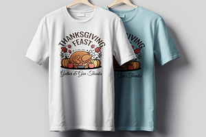 Thanksgiving Feast Graphic Tshirt, a Stationery Template by MightyDesign