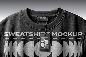 Sweatshirt Mockup With Tag, a Hoody Mockup by Design Squad