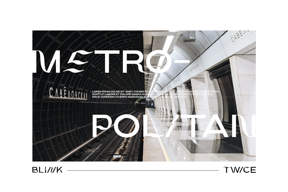 Blink Twice - Unique Sans, a Sans Serif Font by Sarid Ezra (Photo 2 of 9)