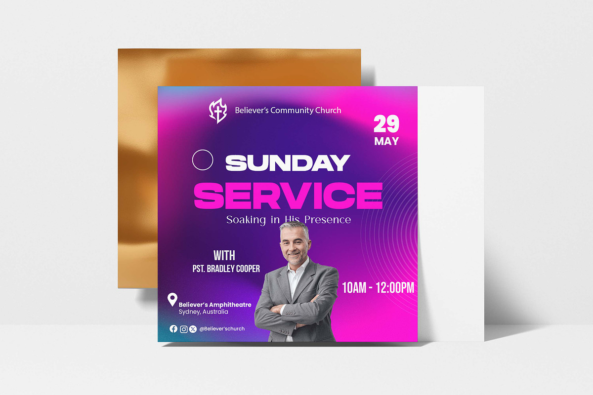 Sunday Service Flyer, a Social Media Template by Believe Creatives (Photo 2 of 2)