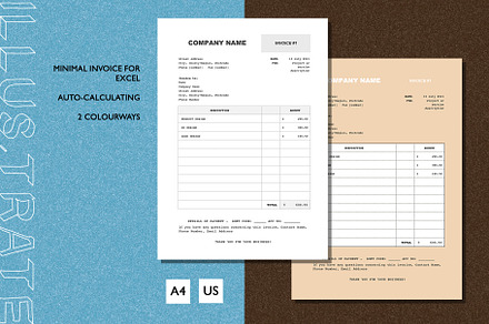 MINIMAL MODERN EXCEL INVOICE