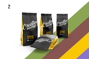 Coffee Pouch Mockup. 6 In 1 Pack