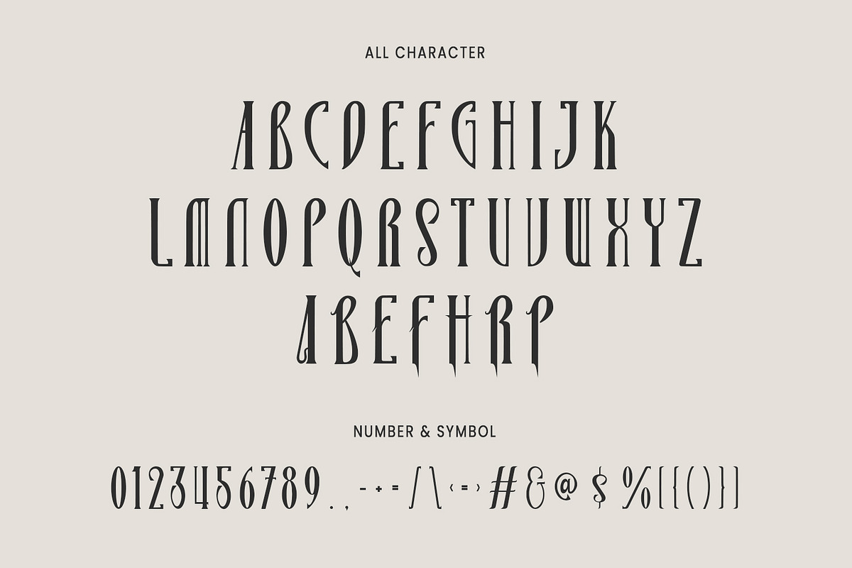 Bheihm Decorative Display Font, a Blackletter Font by Maulana Creative (Photo 4 of 7)