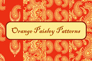 Orange Paisley patterns, a Pattern Graphic by ThaiByGaew (Thumbnail 1 of 3)