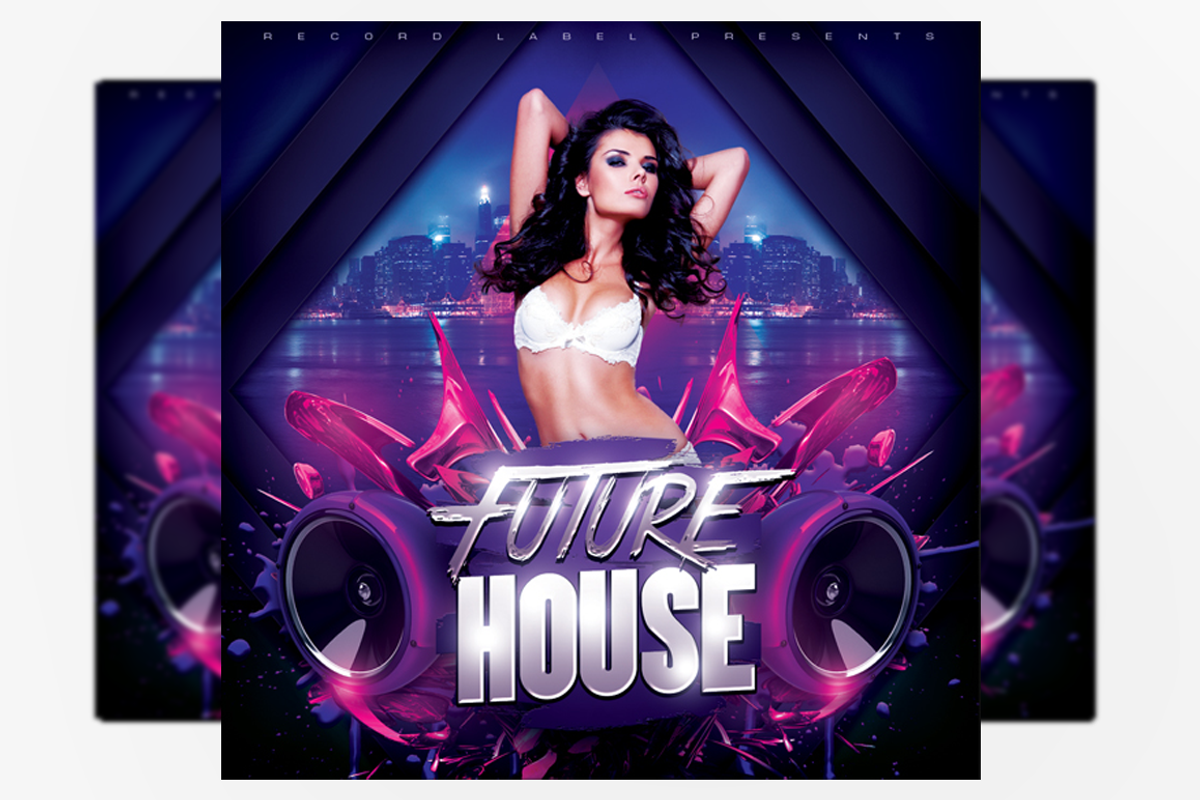 Future House Music CD Cover Template, a Templates & Theme by White Shadow Graphix (Photo 1 of 2)