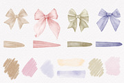 Magnolia Spring Flowers Ribbon Bow, a Decorative Illustration by PawGraphic (Thumbnail 4 of 11)
