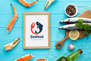 Fish & Seafood Restaurant Logo, a Branding & Logo Template by YUDesignStore (Thumbnail 7 of 7)