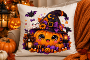 Kawaii Halloween Pumpkin Witch, a Seasonal Illustration by HyeRi (Thumbnail 6 of 7)